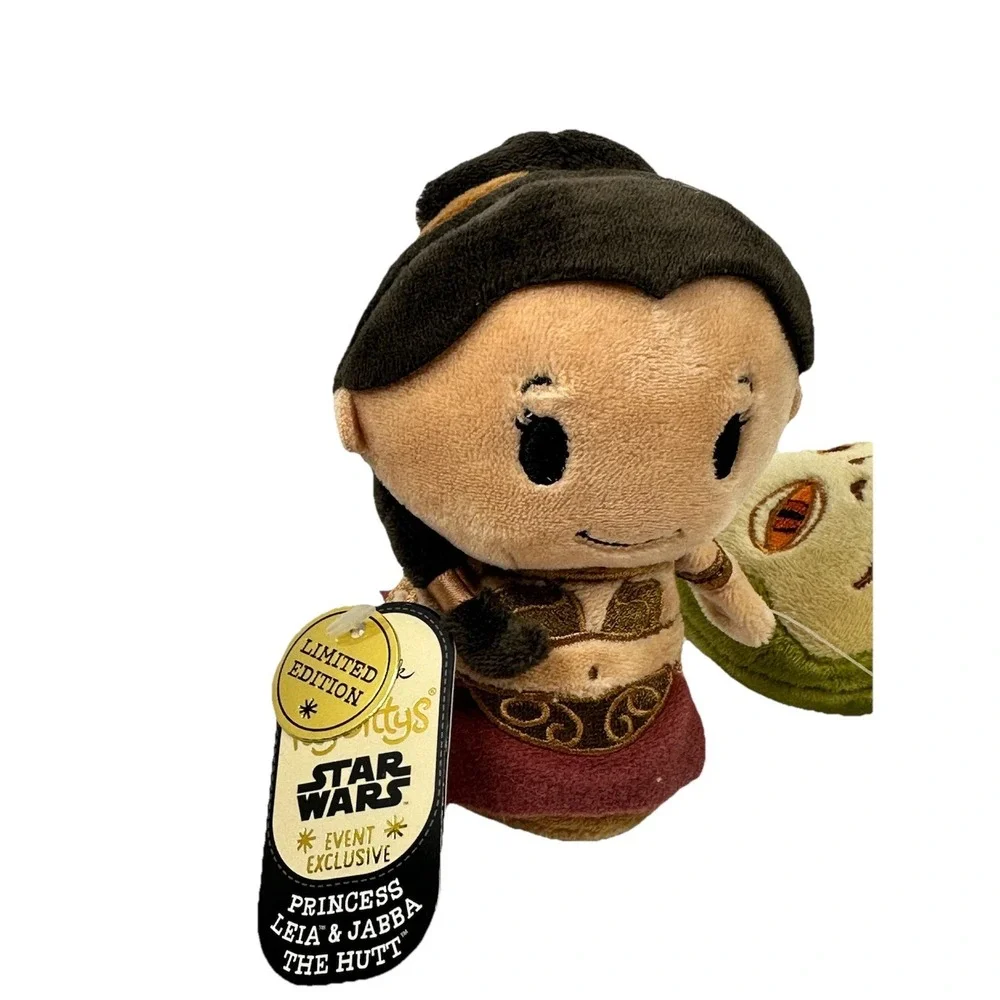 Hallmark itty bittys Princess Leia Jabba Plush Star Wars Comic Con 2016 Set